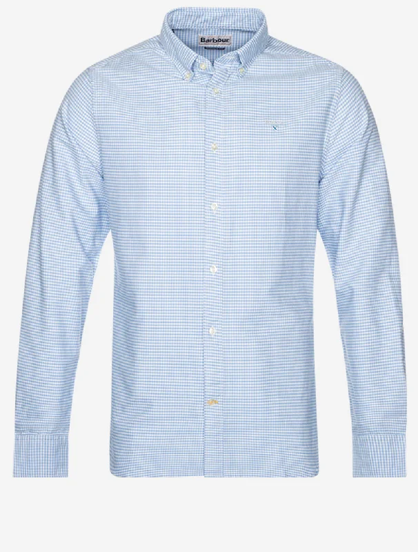 Men's Button - Down Oxford Casual Shirts in Crisp White for a Classic and Versatile StyleGingham Oxtown Tailored Shirt Blue