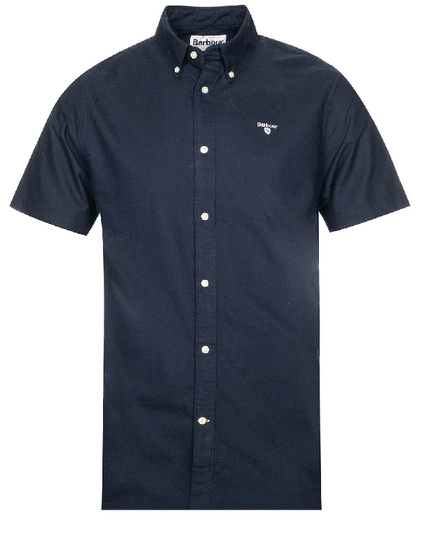 Men's Sustainable Recycled Material Casual Shirts for Eco - Conscious ConsumersOxtown Short Sleeve Tailored Shirt Navy