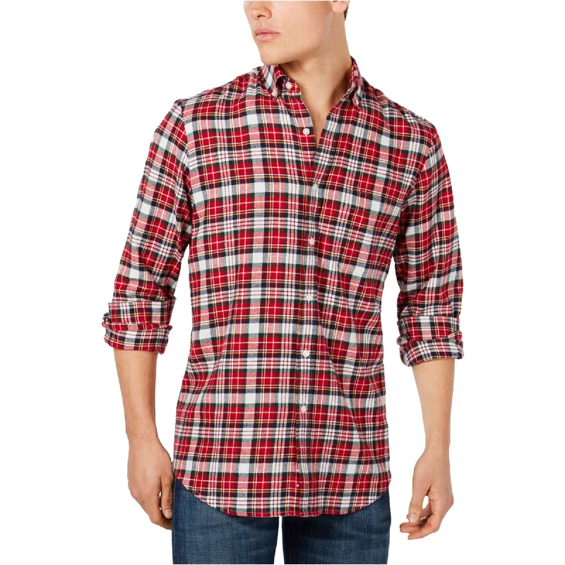 Men's Graphic - Printed Casual Shirts with Pop - Culture References for a Fun and Stylish LookClub Room Mens Buffalo Plaid Button Up Shirt, Red, Small