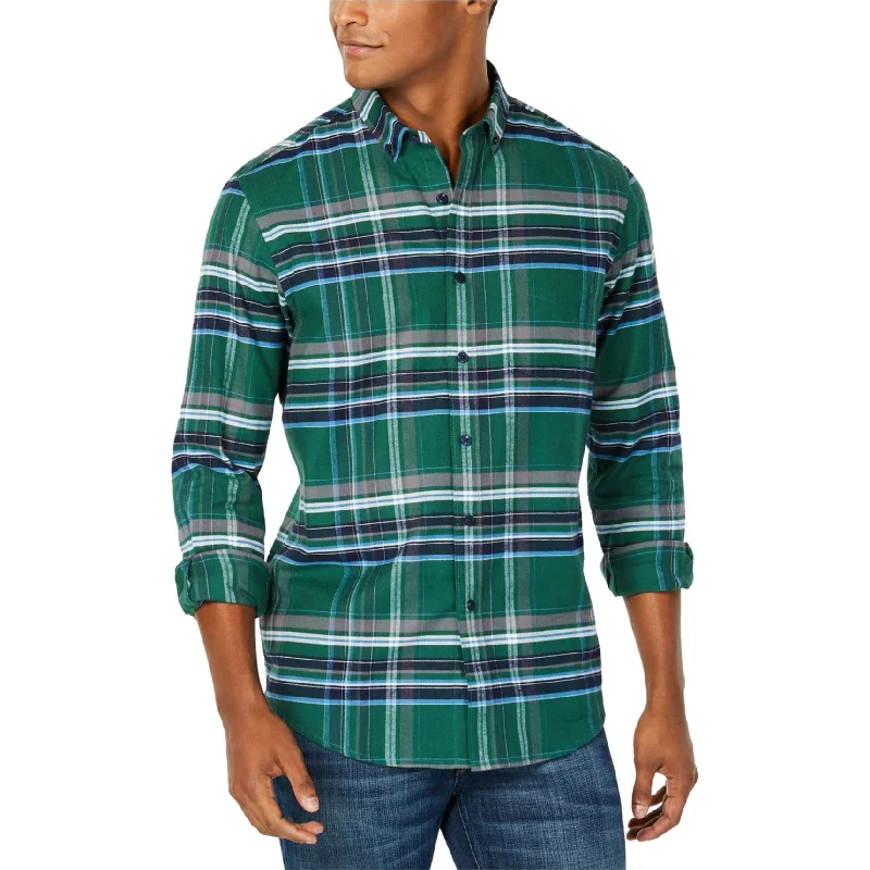 Men's Graphic - Printed Casual Shirts with Pop - Culture References for a Fun and Stylish LookClub Room Mens Plaid Button Up Shirt