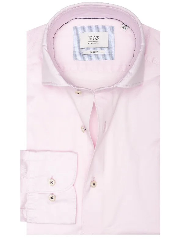 Men's Wrinkle - Resistant Polyester Blend Casual Shirts for Easy Travel and MaintenanceSuper Soft 2 Ply Shirt Pink