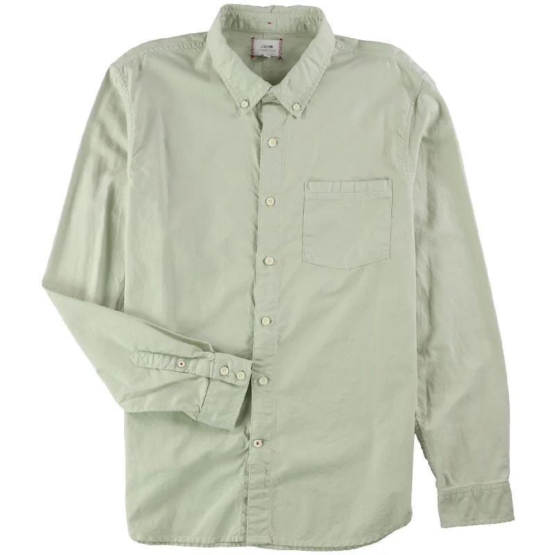 Men's Short - Sleeve Linen Casual Shirts in Light Khaki for a Breathable Summer OptionJoe's Mens Solid Button Up Shirt, Green, X-Large