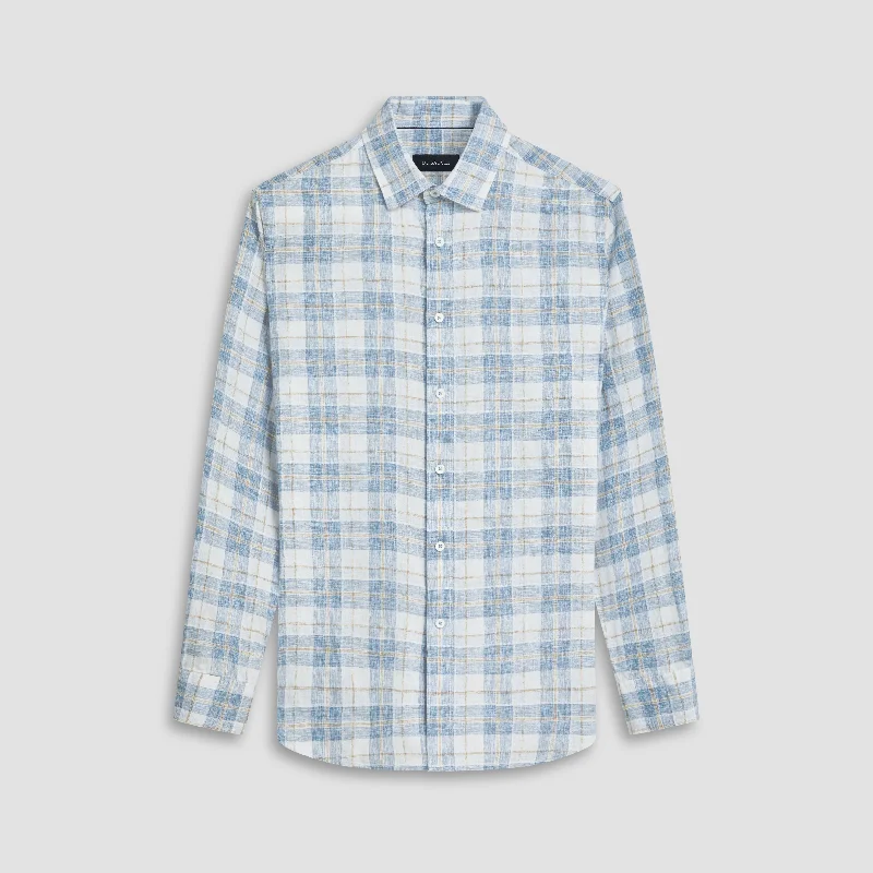 Plus Size Men's Plaid Flannel Casual Shirts in Earth Tones for a Cozy Fall OutfitJulian Plaid Shirt