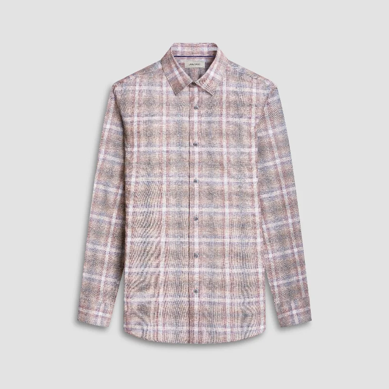 Men's Slim - Fit Printed Floral Casual Shirts in Pastel Colors for a Spring - Inspired VibeKarl Checkered Shirt