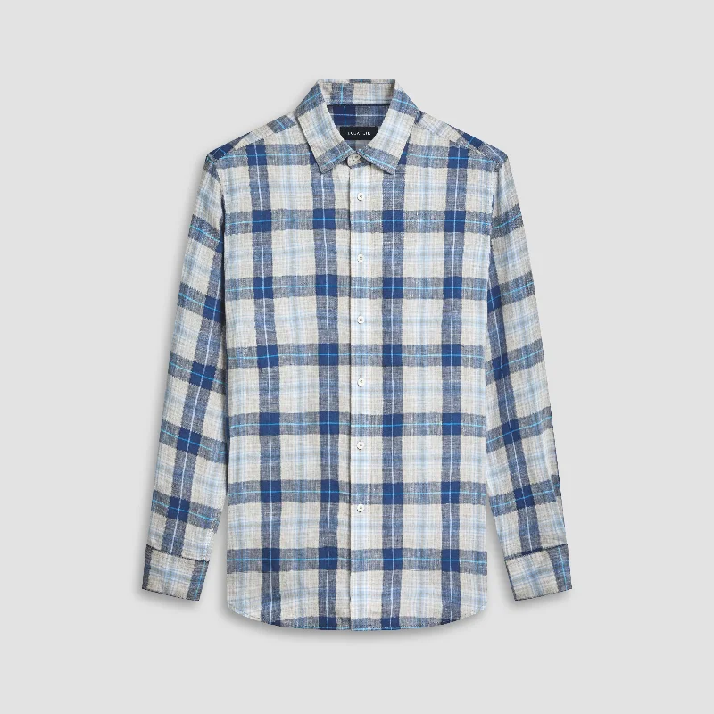 Men's Tailored Fit Checkered Casual Shirts in Multicolor for a Smart - Casual EnsembleKarl Plaid Shirt