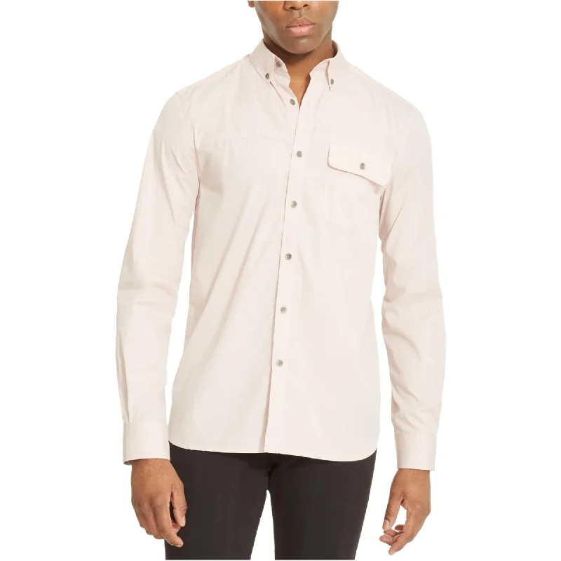 Men's Graphic - Printed Casual Shirts with Pop - Culture References for a Fun and Stylish LookKenneth Cole Mens Greenpoint Button Up Shirt