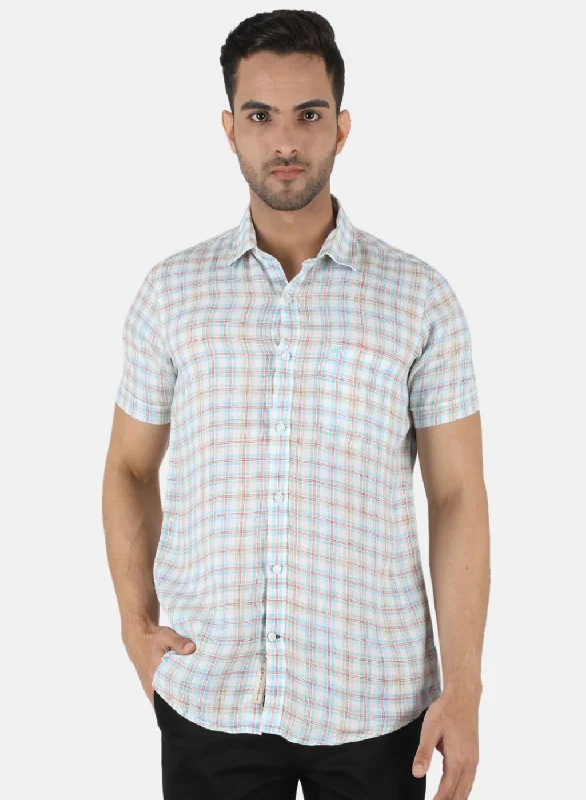 Men's Long - Line Oversized Casual Shirts in Dark Gray for a Relaxed and Modern LookMen Blue Check Shirt