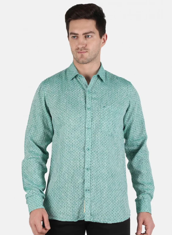 Plus Size Men's Plaid Flannel Casual Shirts in Earth Tones for a Cozy Fall OutfitMen Green Printed Shirt