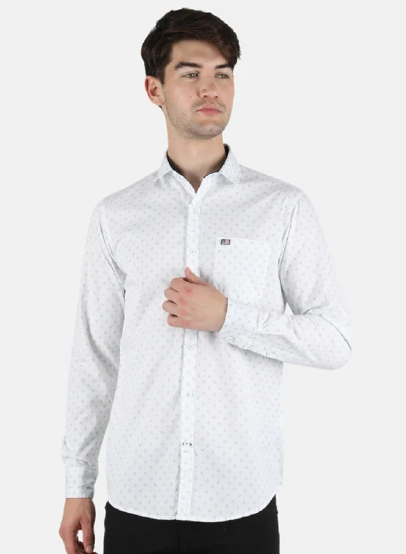 Men's Tailored Fit Checkered Casual Shirts in Multicolor for a Smart - Casual EnsembleMen Green Printed Shirt