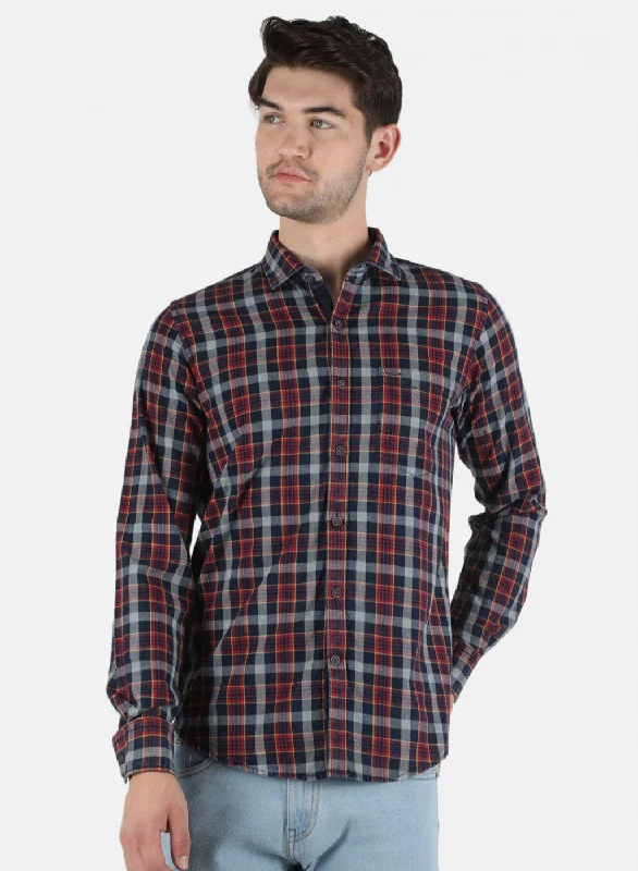 Men's Organic Cotton Casual Shirts with a Soft Handfeel for Everyday ComfortMen Red Check Shirt