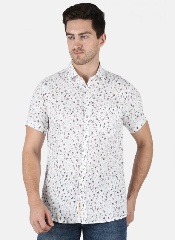 Men's Organic Cotton Casual Shirts with a Soft Handfeel for Everyday ComfortMen Red Printed Shirt