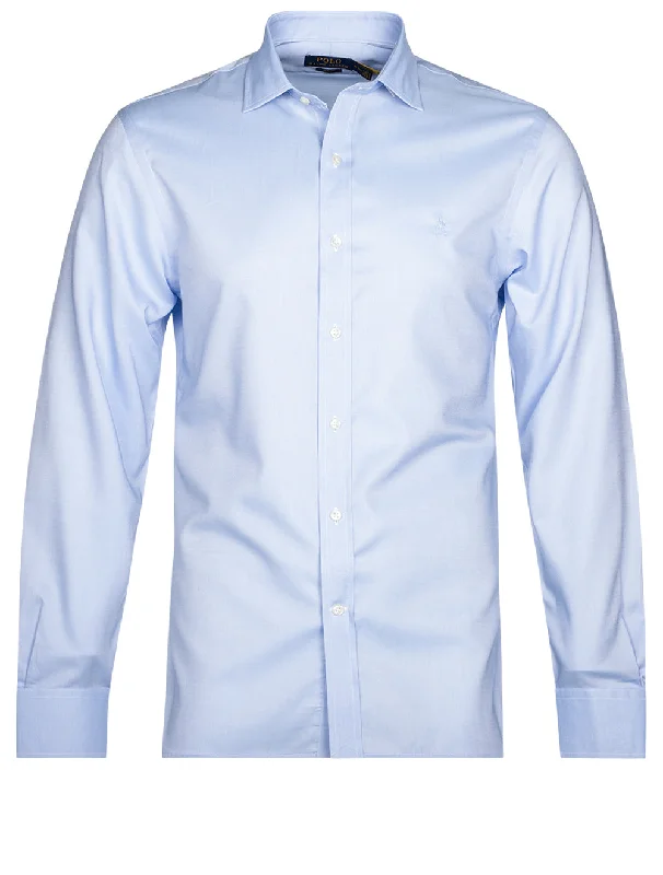 Men's Moisture - Wicking Performance Fabric Casual Shirts for Outdoor ActivitiesDress Shirt Blue