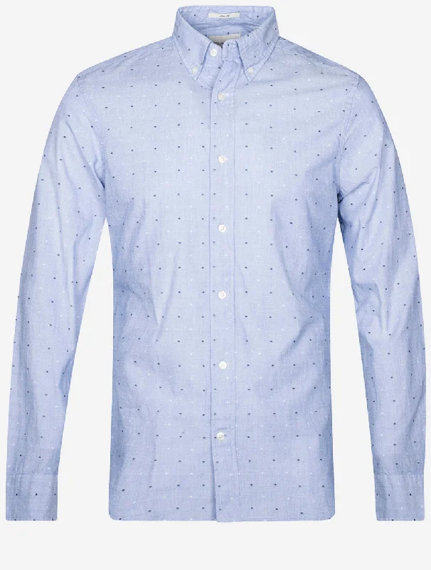 Men's Tailored Fit Checkered Casual Shirts in Multicolor for a Smart - Casual EnsembleSlim Fil A Fil Coupe Shirt College Blue