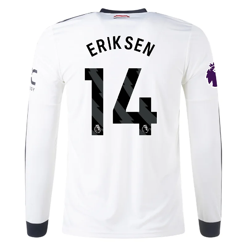 Men's Cycling Jerseys with Reflective Stripes for Safe and Stylish Rides at Nightadidas Manchester United Christian Eriksen Third Long Sleeve Jersey w/ EPL Patch 24/25 (Off White)