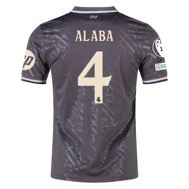 Men's Throwback Rugby Jerseys of Historic Matches and Teams for Rugby History Buffsadidas Real Madrid David Alaba Third Jersey w/ Champions League Patches + HP Sponsor 24/25 (Charcoal)