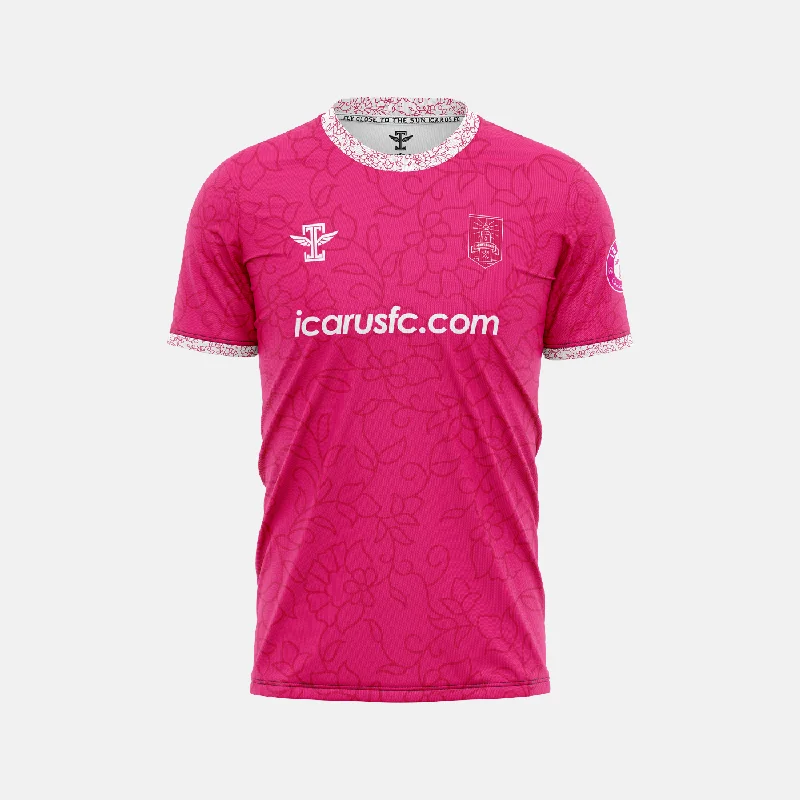 Men's Sustainable Organic Cotton Rugby Jerseys for Eco - Conscious Sports EnthusiastsMonmouth Light FC Pink Goalkeeper Jersey