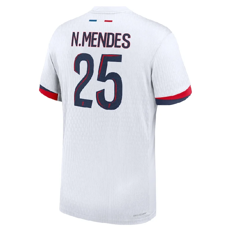 Men's Football Jerseys with Embroidered Club Badges for a Premium and Authentic AppealNike Paris Saint-Germain Authentic Nuno Mendes Away Jersey 24/25 (White/Midnight Navy)