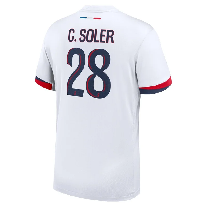 Men's Replica Hockey Jerseys of Star Players for Devoted Ice Hockey SupportersNike Paris Saint-Germain Carlos Soler Away Jersey 24/25 (White/Midnight Navy)