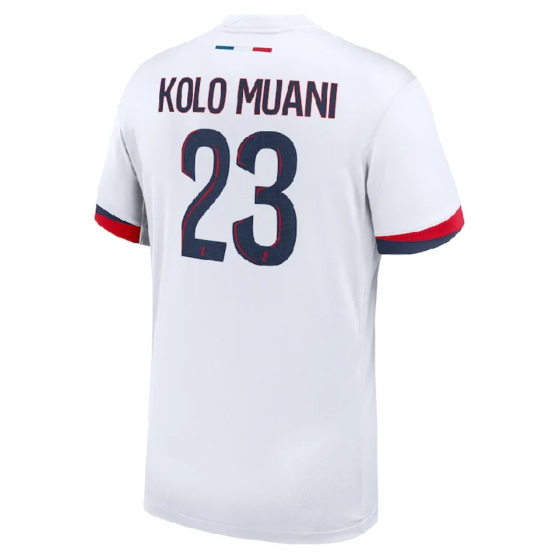 Men's Cycling Jerseys with Reflective Stripes for Safe and Stylish Rides at NightNike Paris Saint-Germain Kolo Muani Away Jersey 24/25 (White/Midnight Navy)