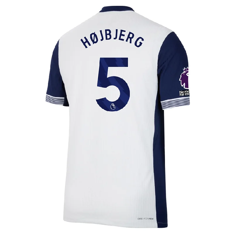 Men's Retro Soccer Jerseys of Famous Clubs from the 90s for Nostalgic Football EnthusiastsNike Tottenham Authentic Pierre-Emile Højbjerg Home Jersey w/ EPL + No Room For Racism Patches 24/25 (White/Binary Blue)