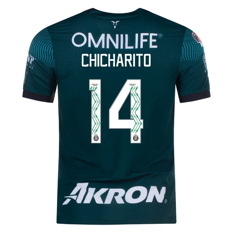 Men's Sustainable Organic Cotton Rugby Jerseys for Eco - Conscious Sports EnthusiastsPuma Chivas Authentic Chicharito Third Jersey 23/24 (Malachite)