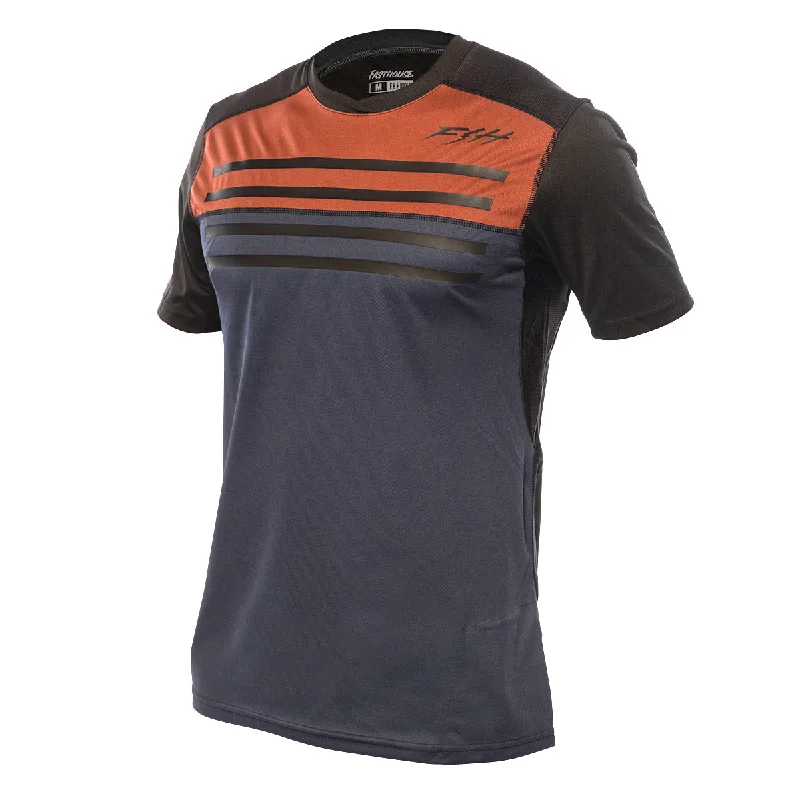 Men's Moisture - Wicking Lacrosse Jerseys with Mesh Panels for Optimal Performance on the FieldAlloy Sidewinder SS Jersey - Rust/Midnight Navy