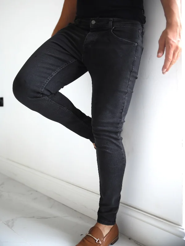 Plus Size Men's Bootcut Jeans with a Relaxed Waist for a Classic and Comfortable FitVol. 7 Skinny Jeans - Charcoal