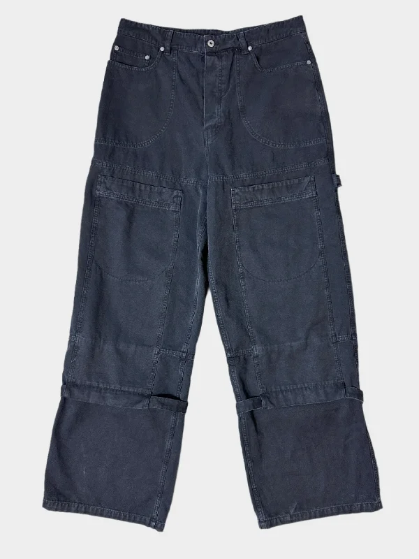 Men's Jeans with a Cargo - Inspired Knee Pocket for Extra StorageCargo Black Jeans