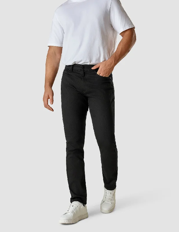 Men's Jeans with a Cargo - Inspired Knee Pocket for Extra StorageClassic Jeans Slim Stay Black