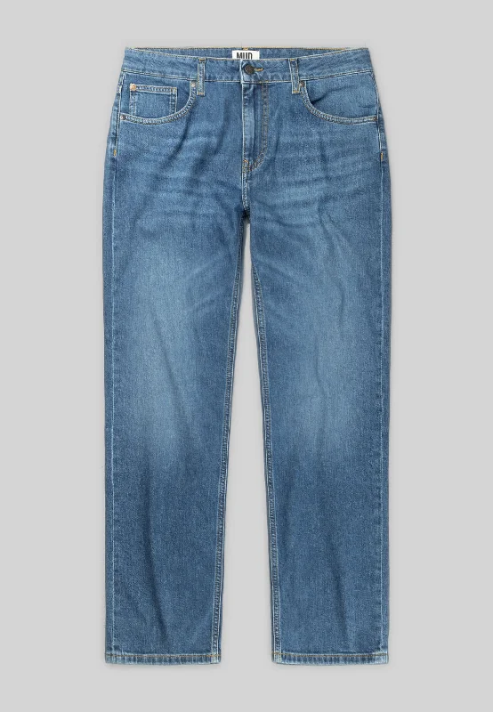 Men's High - Waisted Jeans in a Medium Wash for a Vintage - Style RevivalDunn Low Tapered - Pure Blue