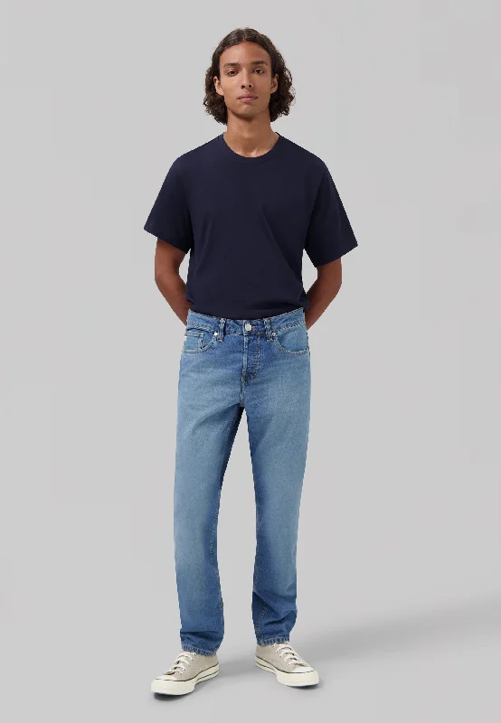 Men's High - Waisted Jeans in a Medium Wash for a Vintage - Style RevivalExtra Easy - Fan Stone