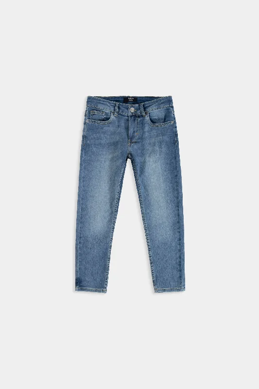 Men's High - Waisted Jeans in a Medium Wash for a Vintage - Style RevivalSlim Fit Jeans