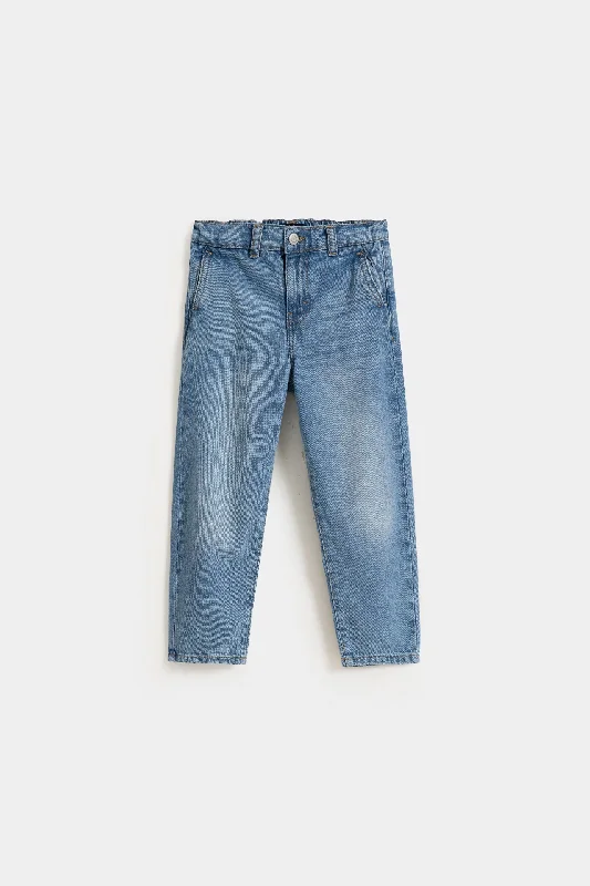 Men's High - Waisted Jeans in a Medium Wash for a Vintage - Style RevivalBaggy Fit Jeans