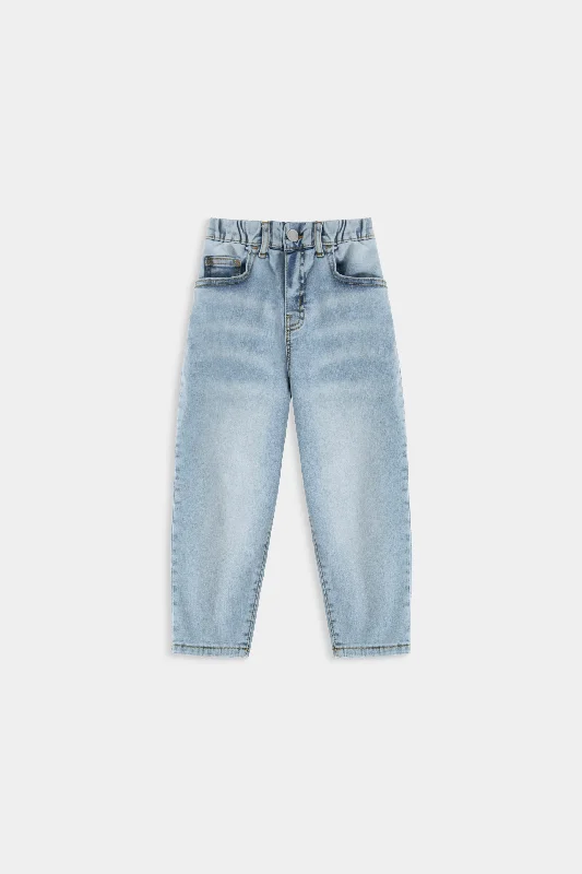 Plus Size Men's Relaxed Fit Jeans with a Faded Wash for a Vintage - Inspired LookMonotone Balloon Fit Jeans