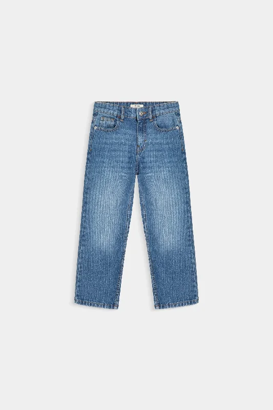 Men's Jeans with a Button - Fly for a Traditional and Classic AestheticSTRAIGHT Fit JEANS