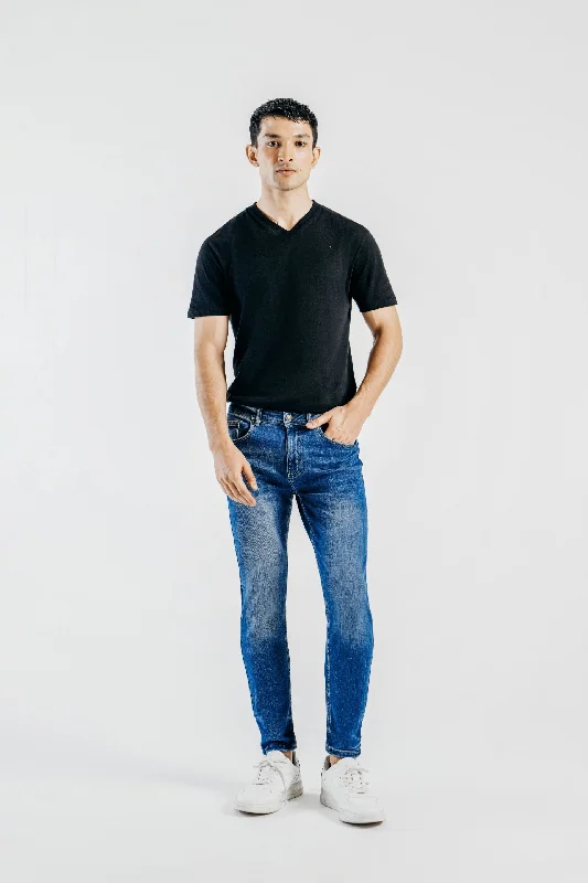 Men's Jeans with an Elastic Waistband for Ultimate ComfortSlim Cropped Jeans