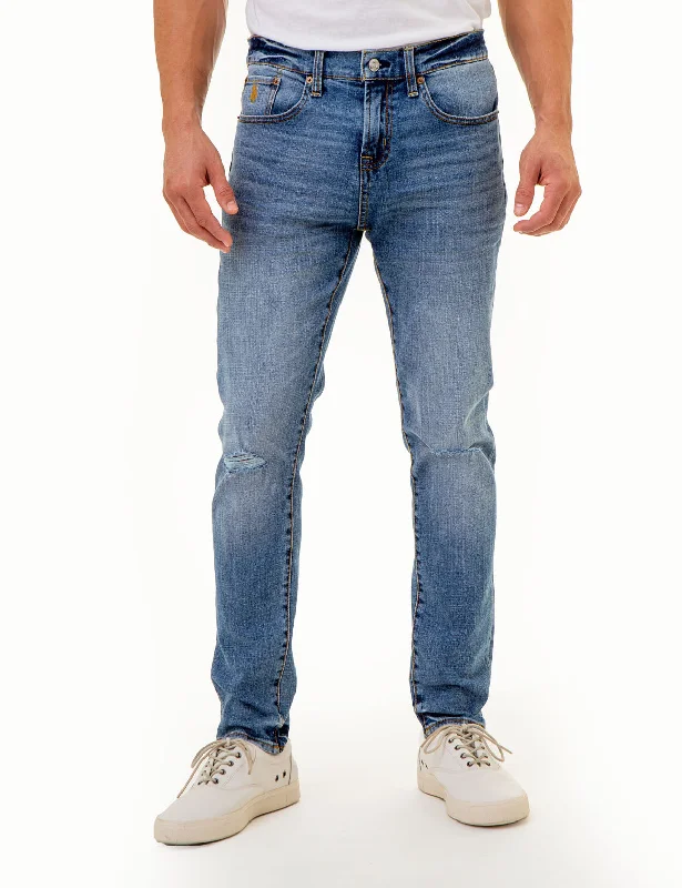 Men's Cargo Jeans with Multiple Pockets for a Practical and Outdoor - Friendly LookSLIM TAPERED JEANS