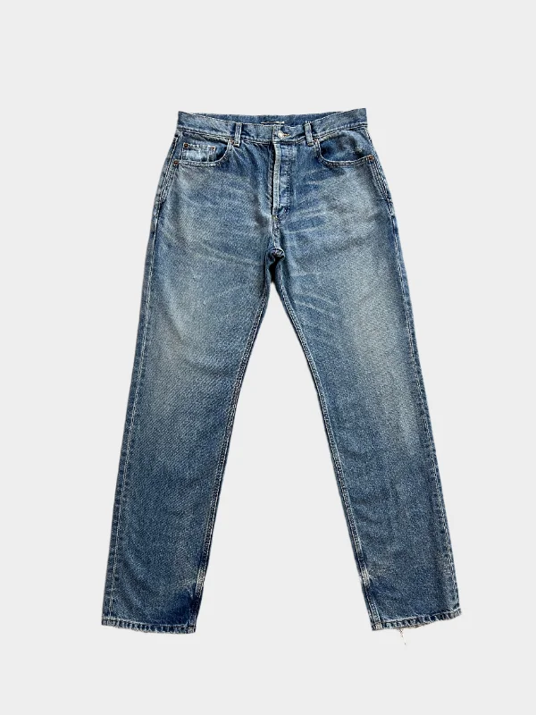 Men's Low - Rise Jeans in a Light Wash for a Casual and Youthful LookStraight Jeans