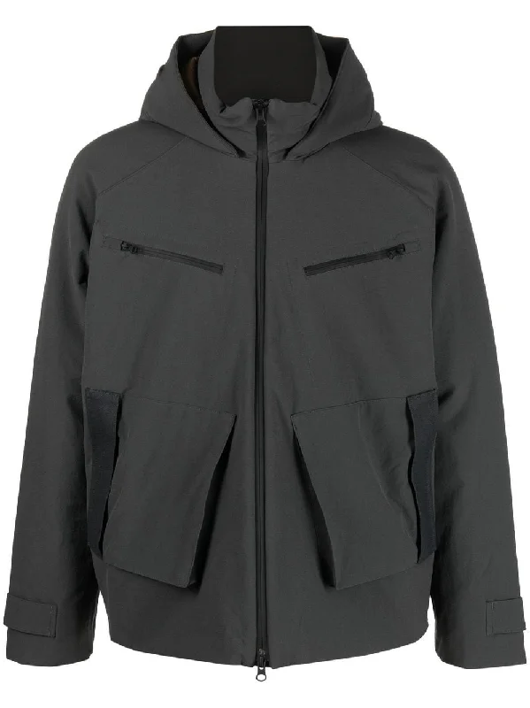 Fleece - lined men jackets for cold - weather commutingHooded Padded Bomber Jacket