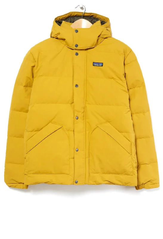 Men jackets with a built - in hood that can be stowed away when not in usePatagonia Downdrift Men's Down Jacket - Cabin Gold