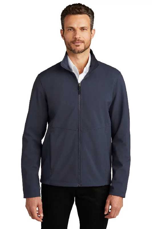 Stretch - fabric men jackets for unrestricted movement during workoutsPort Authority Mens Collective Wind & Water Resistant Full Zip Jacket - River Navy Blue