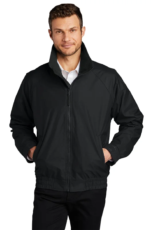 Denim men jackets with embroidered patches for a personalized touchPort Authority Mens Competitor Wind & Water Resistant Full Zip Jacket - True Black