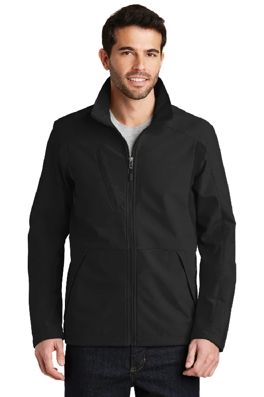 Men jackets with a hidden interior pocket for secure storagePort Authority Mens Wind & Water Resistant Full Zip Jacket - Black