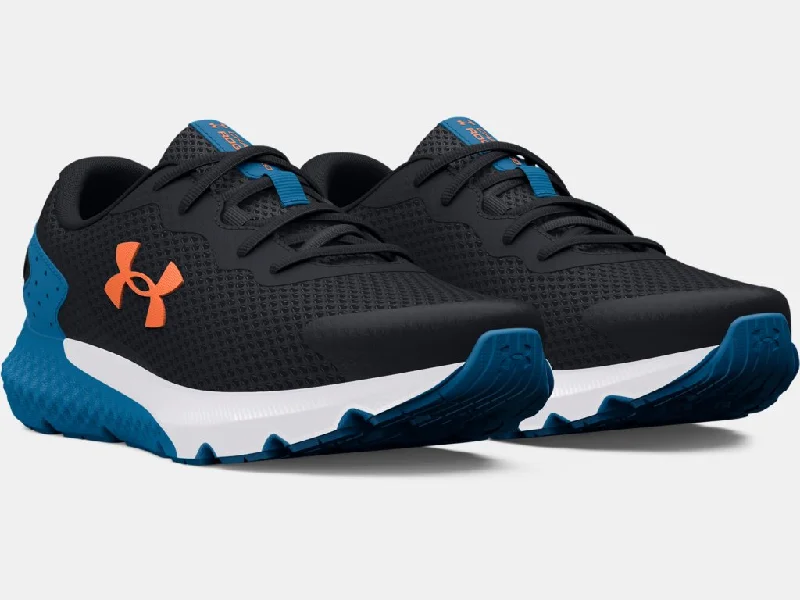 Kids' Pre-School UA Rogue 3 AL Running Shoe - Black/Blue/Orange