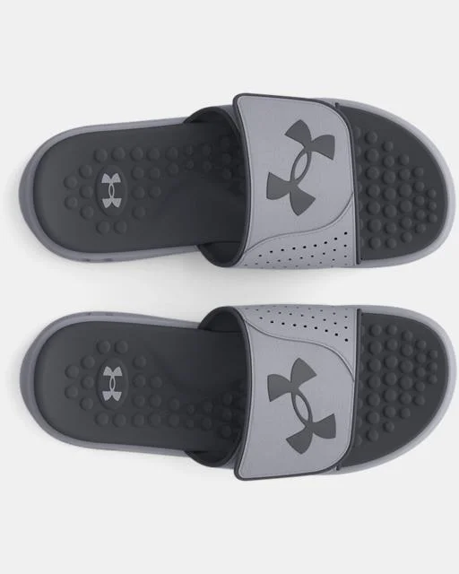 Kids' UA Ignite 7 Pro Slide Sandal - Mod Gray/Pitch Gray