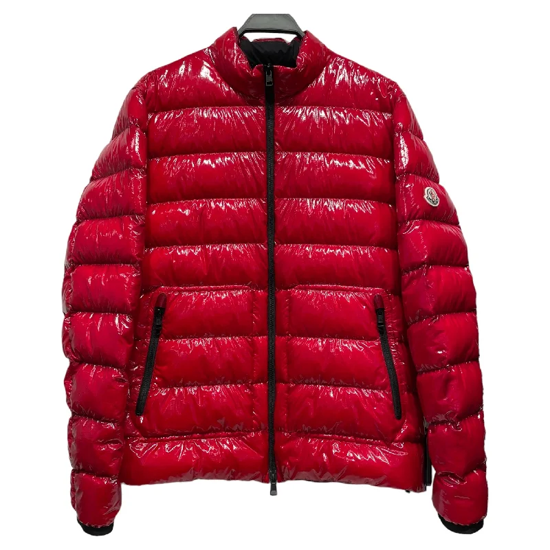 Fleece - lined men jackets for cold - weather commutingMONCLER/Puffer Jkt/L/Polyester/RED//Plain/Agar Zipped Padded Jacket/