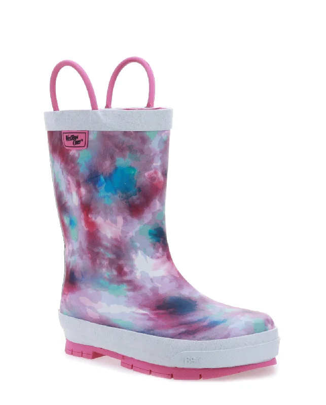 Kids' Tie Dye Rain Boot - Fuchsia