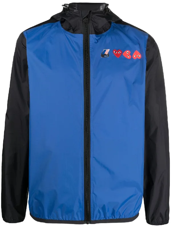 Waterproof men jackets with taped seams for heavy rain protectionX Kway Logo-Print Hooded Jacket