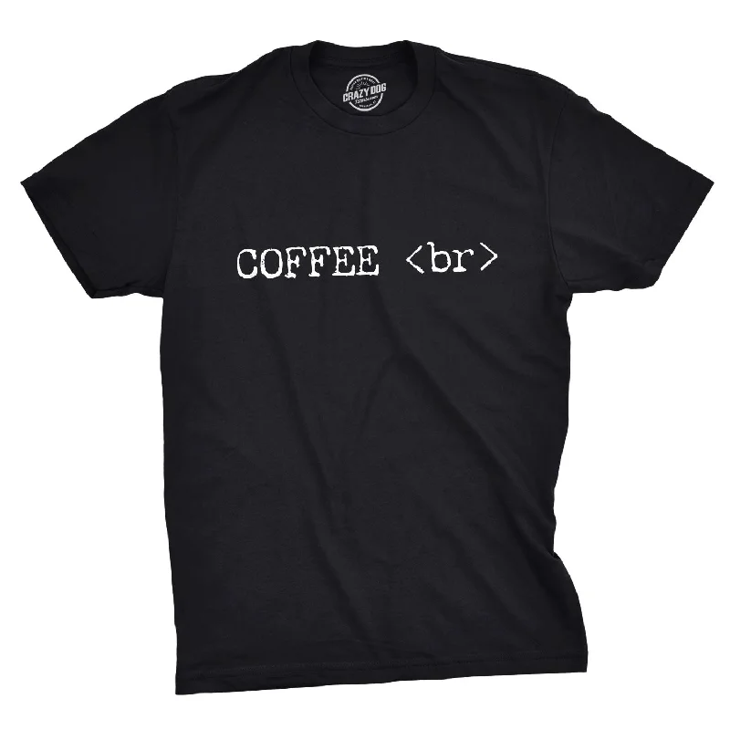 Men's button - front t - shirts with a unique artistic printCoffee Break Men's T Shirt