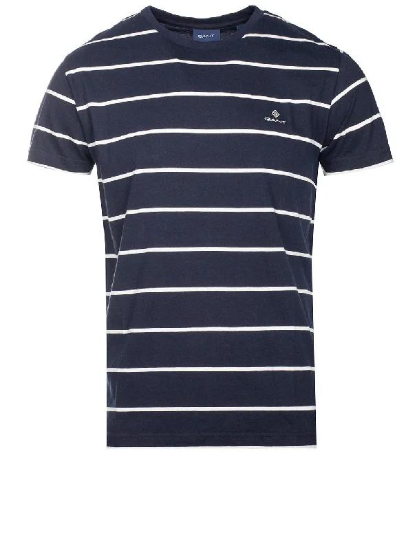 Men's plus - size pocket t - shirts with a classic lookBr Stripe Short Sleeve T-Shirt Evening Blue